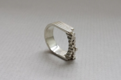 Ring zilver met draadstukjes
